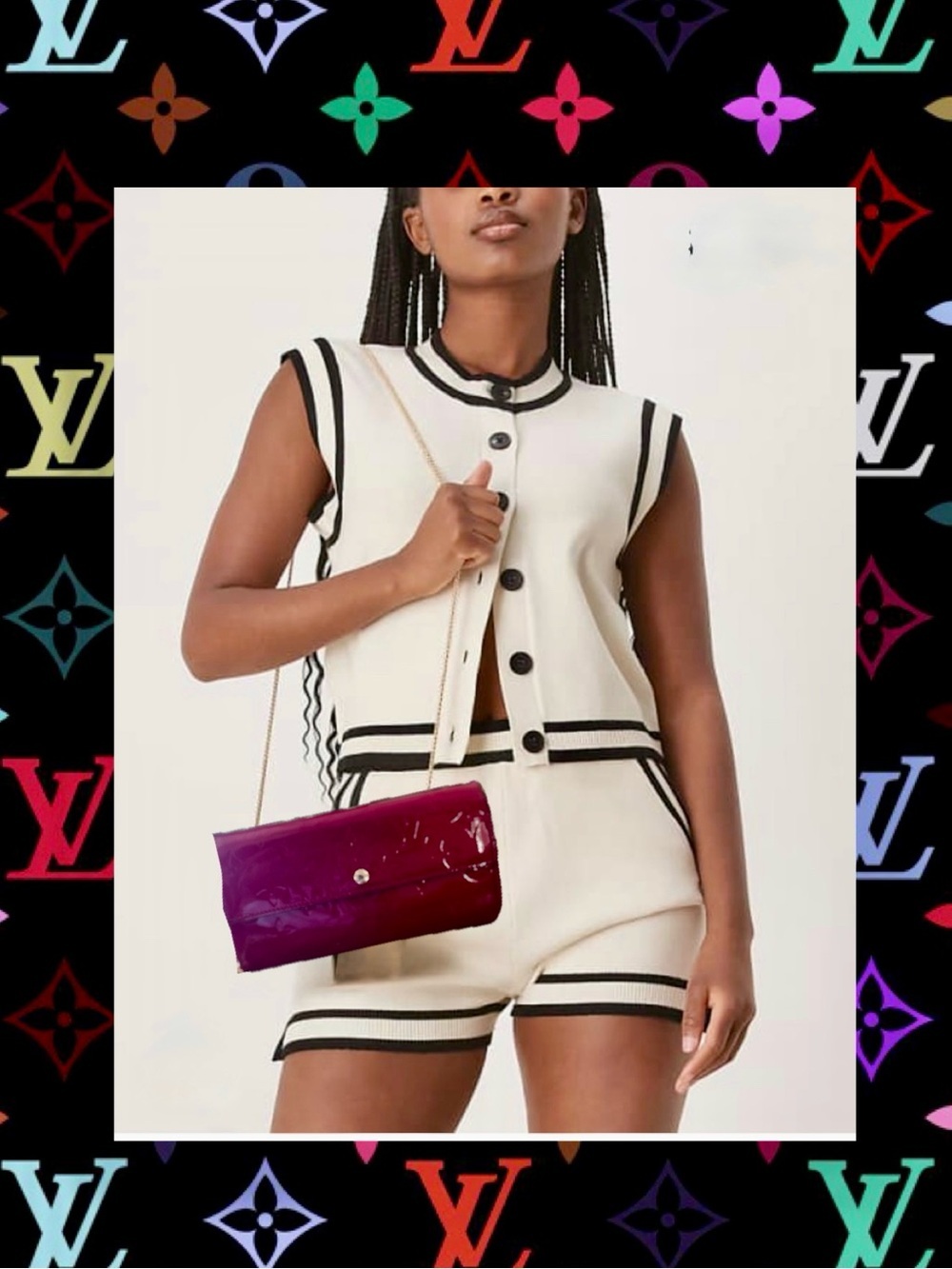louis Vuitton Monogram Vernis Porte Feuille Sarah Long Bifold wallet